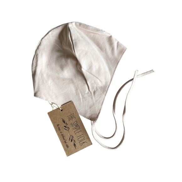 NWT Baby Girl's The Simple Folk Essential Bonnet Blush Pink Size 6-12 Months - Picture 1 of 5